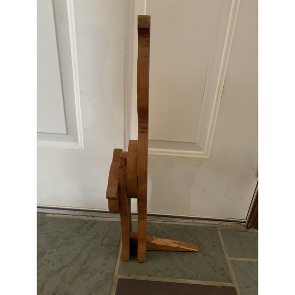 Handmade Wood Kitty Cat Doorstop Country Decor Folk Art Primitive Large Vintage - Picture 4 of 7